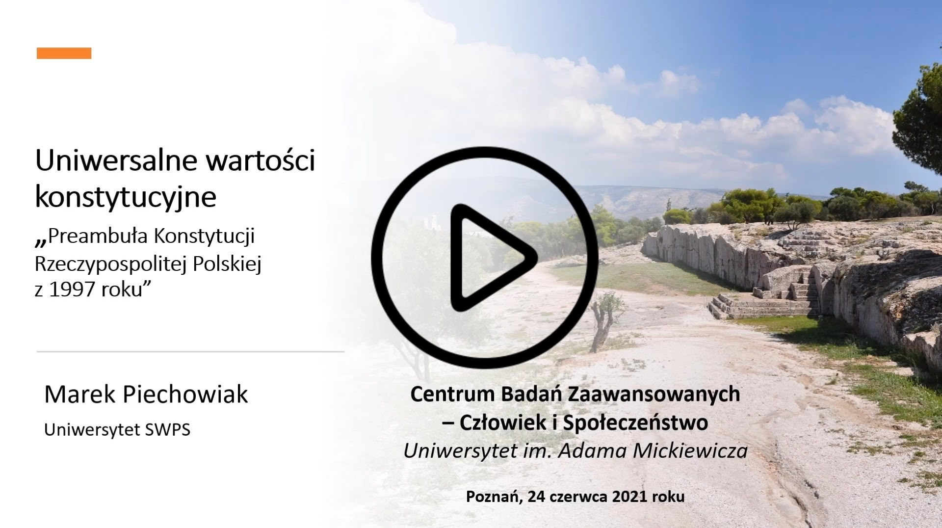 Uniwersalne wartości konstytucyjne plakat