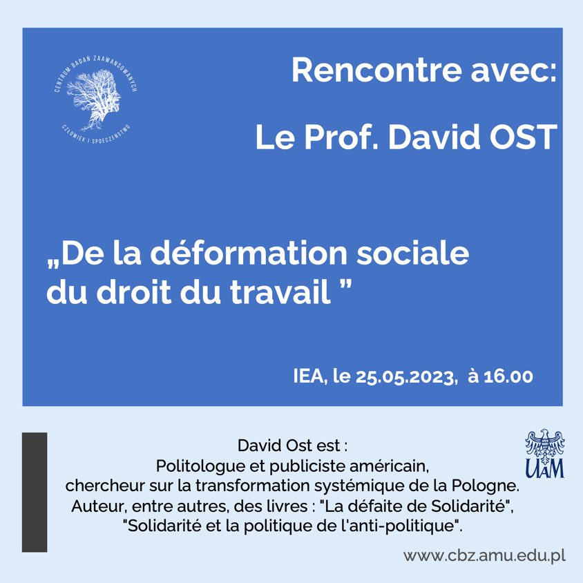 Seminaria z cyklu "O fundamentach prawa pracy w dziejszej Polsce - poster