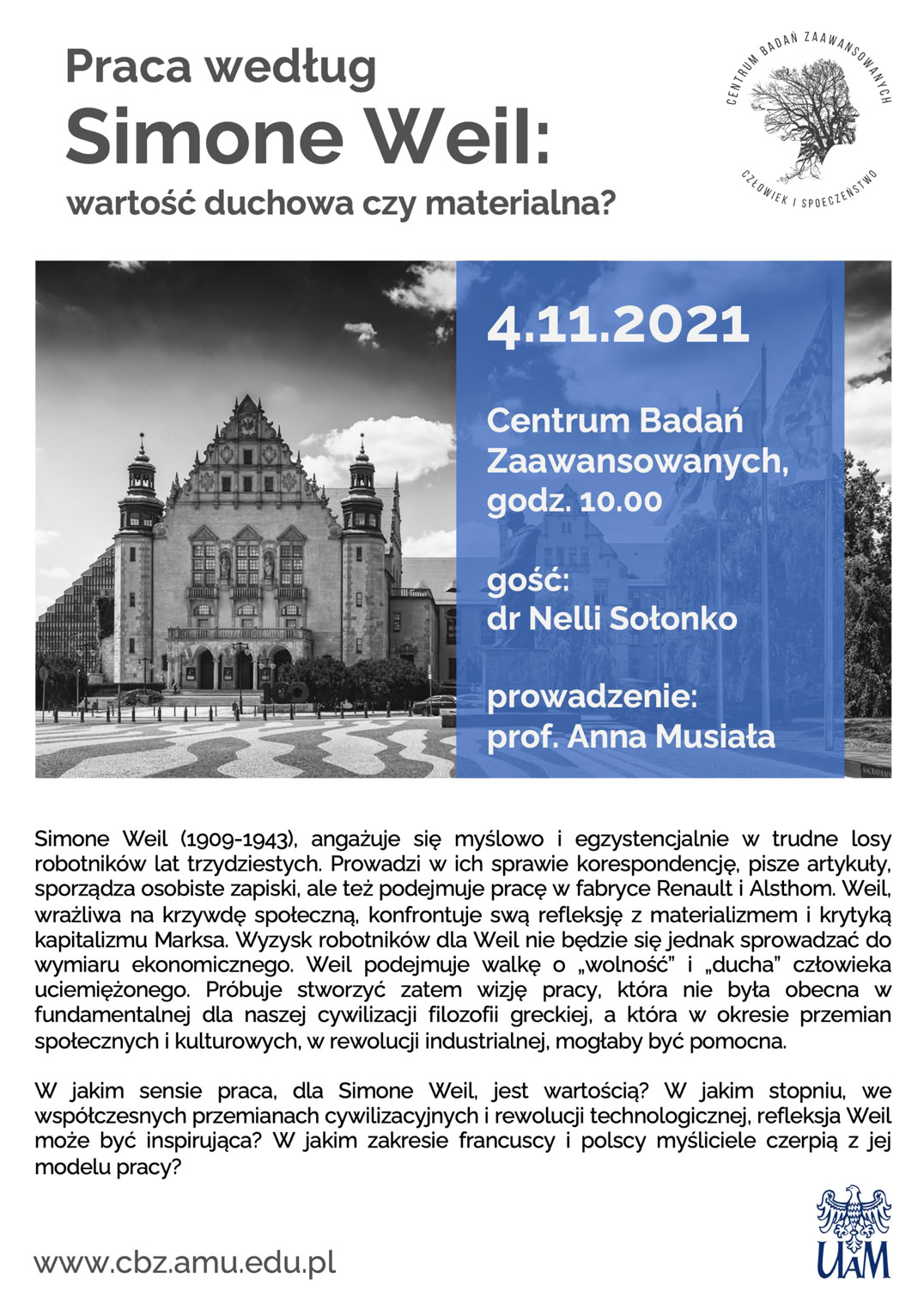 Praca według Simone Weil plakat