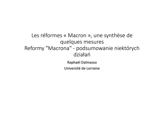 Slajd z wykładu prof. Dalmasso Raphaël