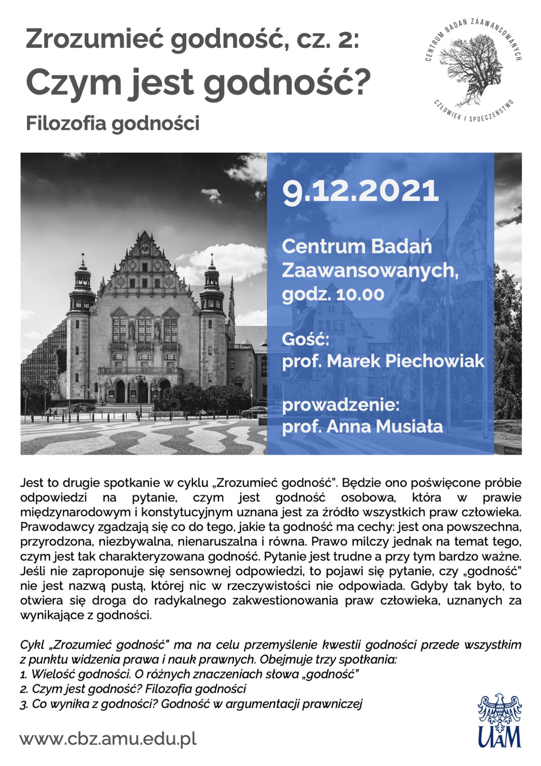 prof. Marek Piechowiak: Czym jest godność? CBZ 9.12.2021 poster
