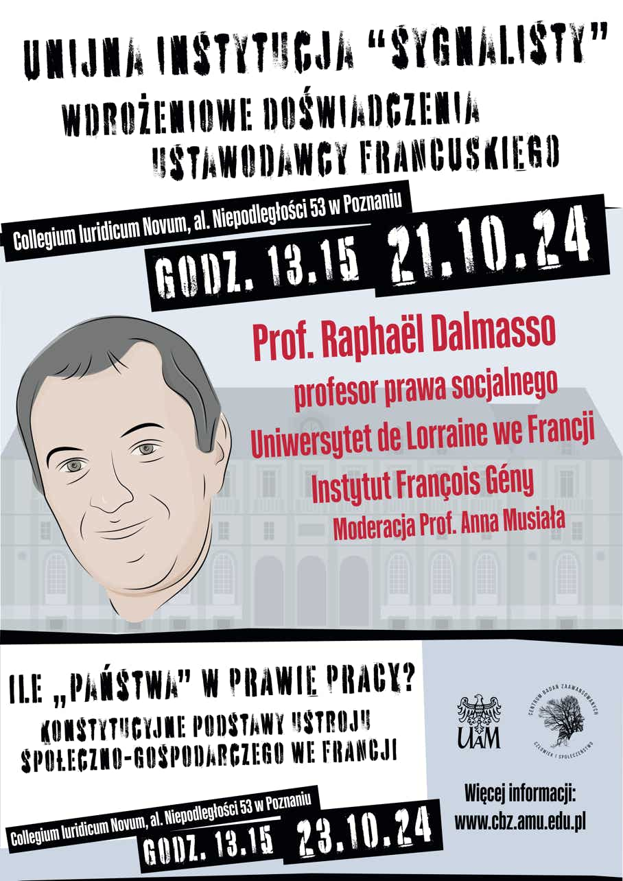 prof. Raphaël Dalmasso - Reforemy Macrona we francuskim Prawie Pracy w 2017 roku CBZ 24.10.2022 poster